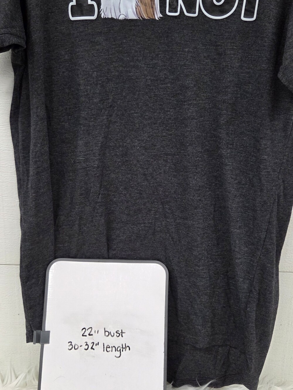 Graphic Pet Lover T-Shirt - Gray "I (Shih Tzu) Not" dog Bella Canvas Large Long - Picture 7 of 7